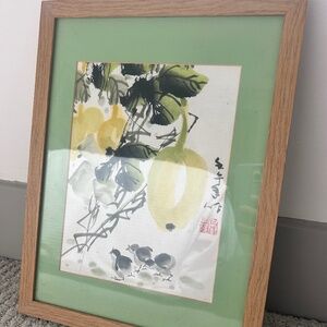 Chinese painting in frame